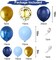97PCS Navy Blue Balloon Garland Arch Kit, Metallic Blue and Macaron Blue Balloons, Gold Confetti and Metallic Gold Balloons Arch for Birthday Party Decorations, Wedding, Bridal Shower, Baby Shower